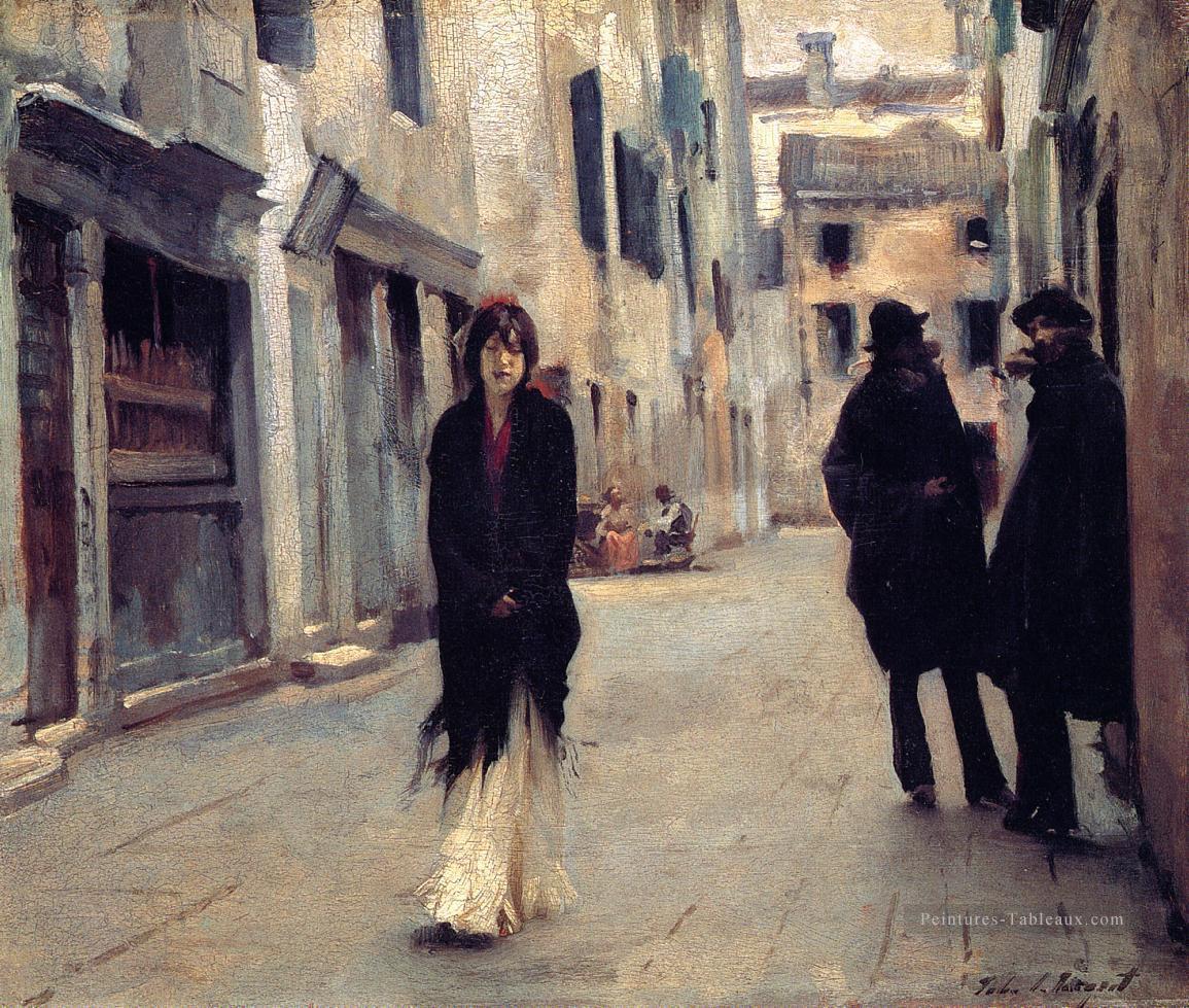 Rue à Venise John Singer Sargent Peintures à l'huile